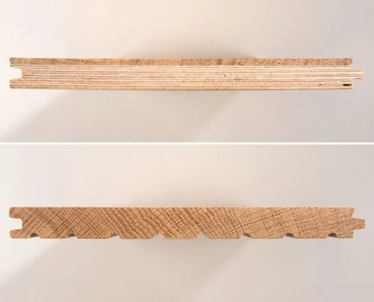 engineered versus hardwood flooring stock photo
